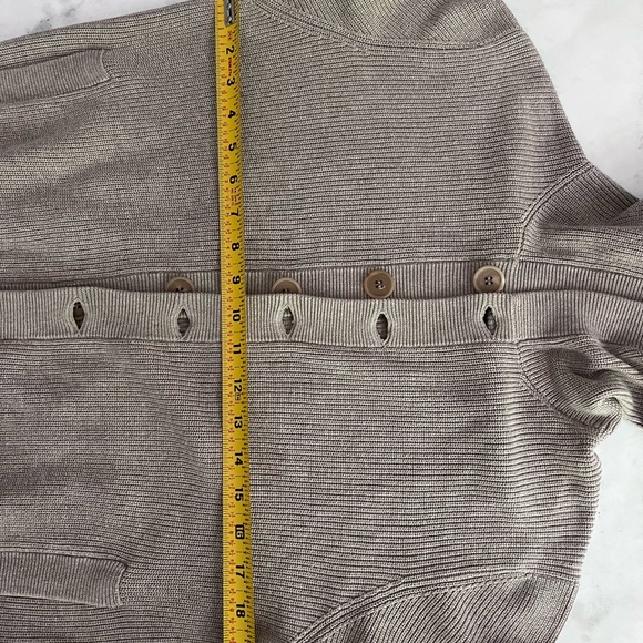 $2,200 MSRP Brunello Cucinelli Taupe Cardigan Hood Contrast Weave Men Size IT48 - Picture 9 of 11